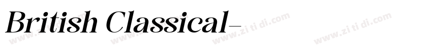 British Classical字体转换 British Classical字体转换